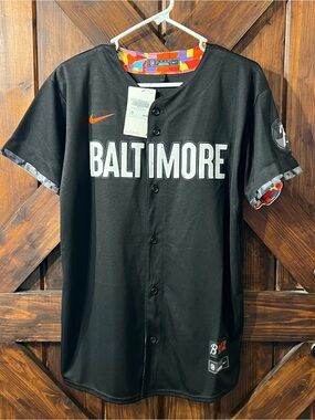 Nike Black Baltimore Orioles Button-Up Jersey player Mountcastle